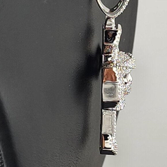 Sterling Silver 925 Cross Necklace with Jesus Face  Religious Pendant - Picture 10 of 12